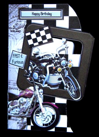 Motorbikes - Shaped Topper & Insert by Suzi Cooper