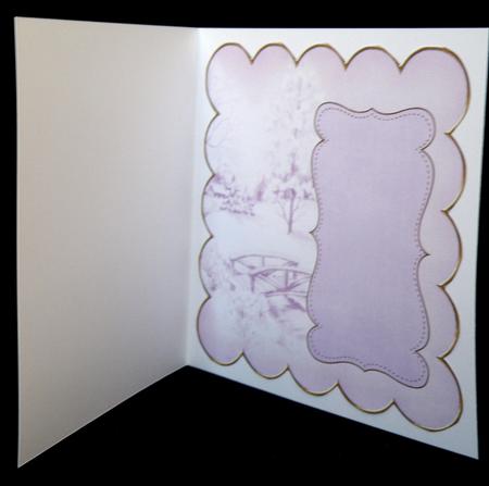 Lilac Snowscene Colour 8in Scallop Insert Panel by Suzi Cooper