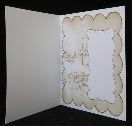 Cream Snowscene Plain 8in Scallop Insert Panel by Suzi Cooper