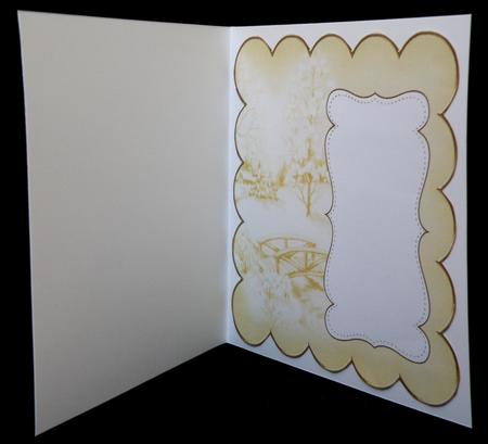 Gold Snowscene Plain 8in Scallop Insert Panel by Suzi Cooper