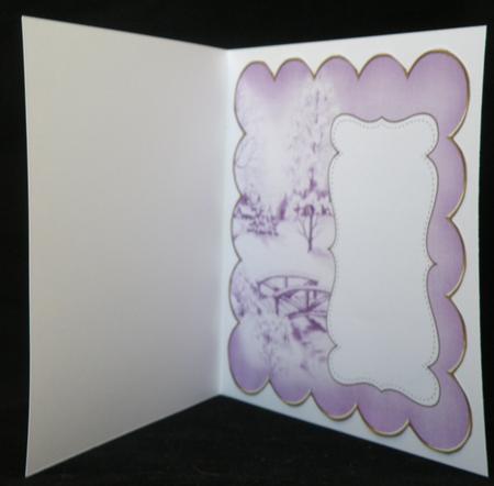 Lilac Snowscene Plain 8in Scallop Insert Panel by Suzi Cooper