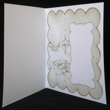 Olive Snowscene Plain 8in Scallop Insert Panel by Suzi Cooper