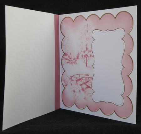 Pink Snowscene Plain 8in Scallop Insert Panel by Suzi Cooper