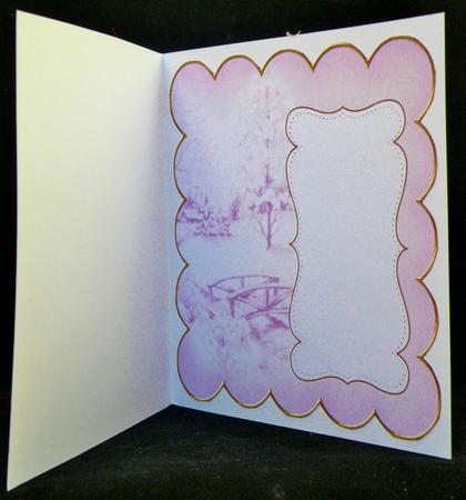 Purple Snowscene Plain 8in Scallop Insert Panel by Suzi Cooper