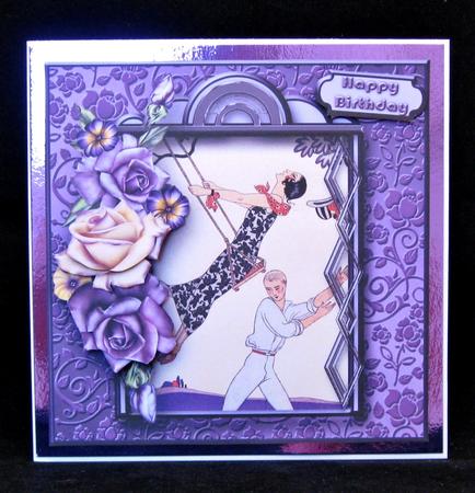Art Deco Couple with Heritage Roses by Suzi Cooper