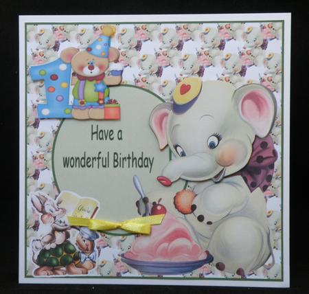 Vintage Ellie Birthday Party Age 1 by Suzi Cooper