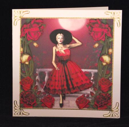 1950's Lady in Red & Black Lace Mini Kit by Suzi Cooper