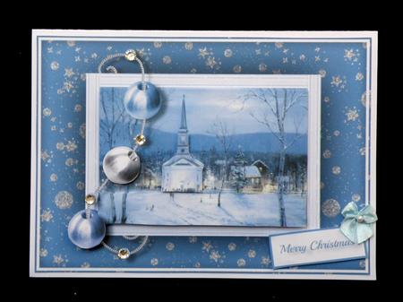 Snowy Church Scene Quick Card by Suzi Cooper