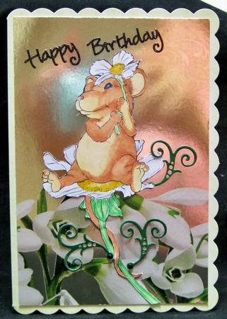Daisy Mouse Digital Print by Suzi Cooper