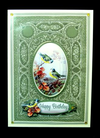 Vintage Birds with Nest A5 Oval Pyramage by Suzi Cooper