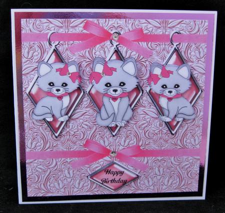 Kitties 3 Panel Pyramid Mini Kit by Suzi Cooper