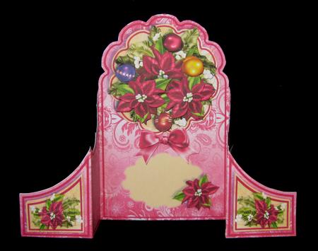Rose Window Cascade Gatefold Kit - Poinsettia Bouquet by Suzi Cooper