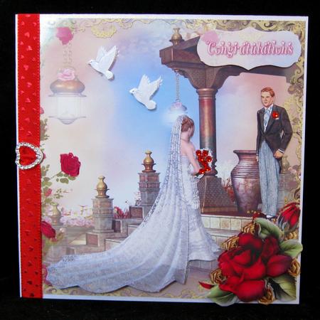 Red and Gold Rose Stairway Wedding Mini Kit by Suzi Cooper