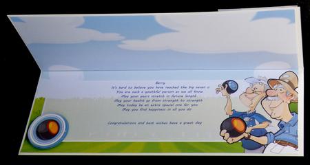 Blue Bowls Dudes Congratulations Large Dl Insert by Suzi Cooper