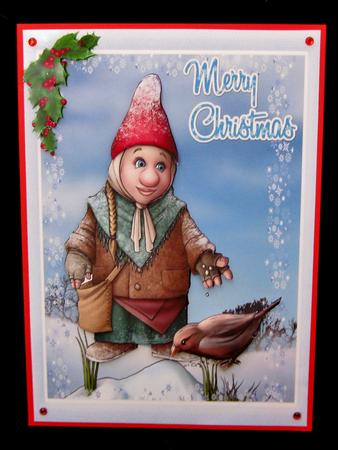 Mrs Gnome Feeding the Birds by Suzi Cooper