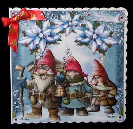 We Three Gnomes Card Front Mini Kit by Suzi Cooper