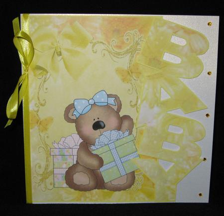 Yellow Floral Baby Cutout Card by Suzi Cooper