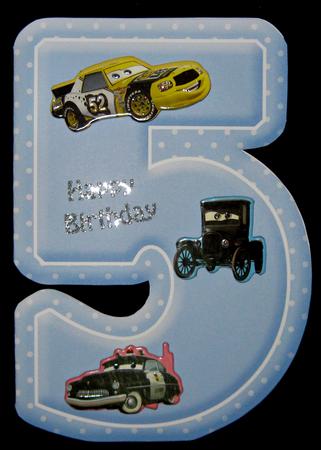 Age 5 Blank Blue Birthday Shape Card by Suzi Cooper