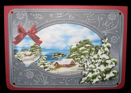 Christmas Village Cut Out Frame by Suzi Cooper