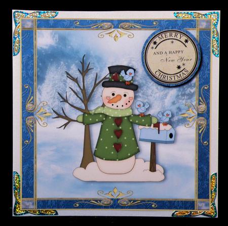 Cute Snowman & Birds - Quick Topper by Suzi Cooper