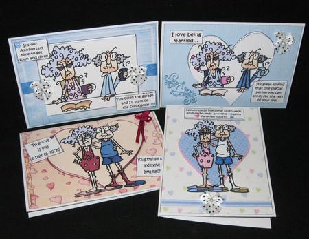 Selection of Four Stella and Gus Anniversary Toppers by Suzi Cooper