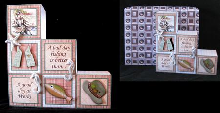Fishing Blocks Card 2 Sheet Mini Kit by Suzi Cooper