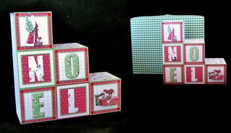Christmas Noel Blocks Card 2 Sheet Mini Kit by Suzi Cooper
