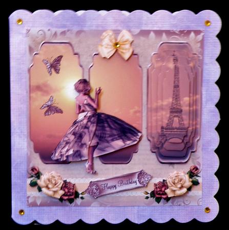 Day Trip to Paris Mini Kit Card Front by Suzi Cooper