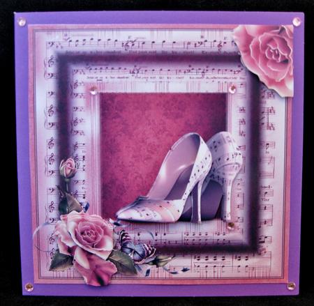 The Dusky Pink Music Shoes 8x8 Topper by Suzi Cooper