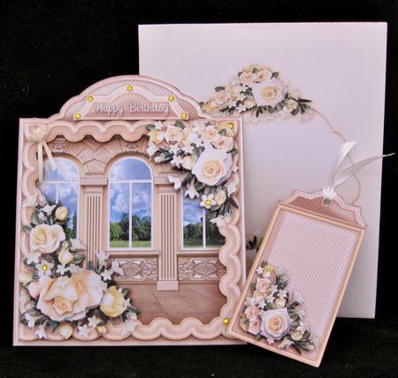 Triangular Base Kit Cream Roses by Suzi Cooper