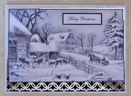 Winter Farm Easy Cut Decoupage with Sentiment Tags by Suzi Cooper