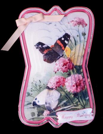 Beautiful Painted Flowers & Butterflies Shaped Card Mini Kit by Suzi Cooper