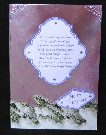 Christmas Snowflake Plaques & Verses in Purple & Silver by Suzi Cooper