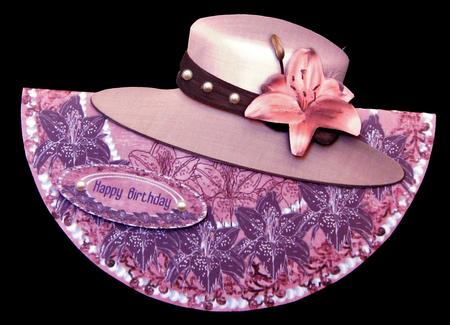 Lily Hat Topped Wobble Card Mini Kit by Suzi Cooper