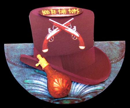 Gentlemen Sharp Shooter Hat Topped Wobble Card Mini Kit by Suzi Cooper