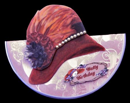 Flapper Hat Topped Wobble Card Mini Kit by Suzi Cooper