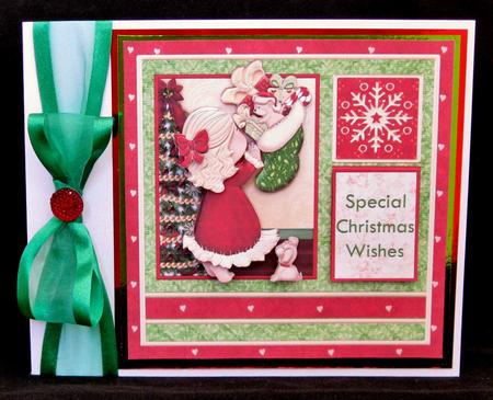 Christmas Stocking Secret Card Topper & Decoupage by Suzi Cooper