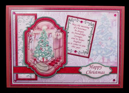 Vintage Christmas Tree A5 Quick Card by Suzi Cooper