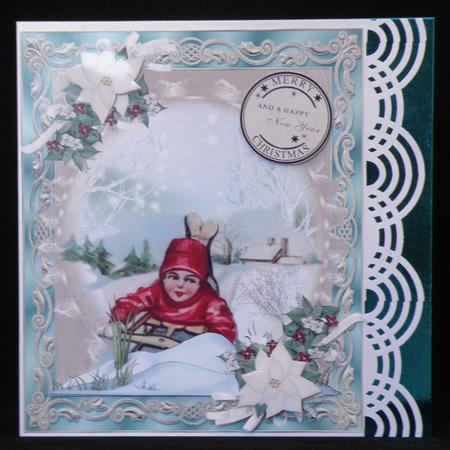 Sledging Fun Card Topper by Suzi Cooper