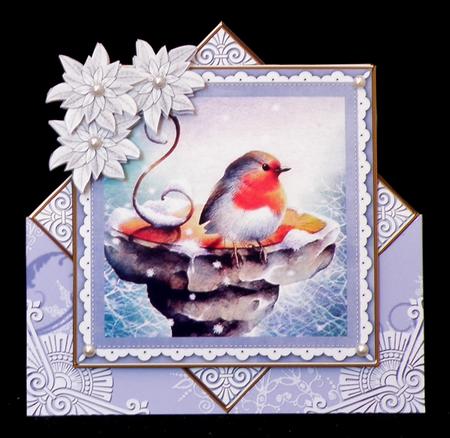 Blue Robin Poinsettia Diamond Mini Card Kit by Suzi Cooper