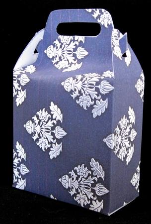 Royal Damask Backing Paper - Silver on Navy by Suzi Cooper