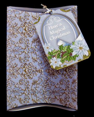 Christmas Blue Village Matching Damask Backing Paper by Suzi Cooper