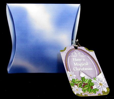 Pastel Lilac Poinsettia Magical Christmas Tag Sheet by Suzi Cooper