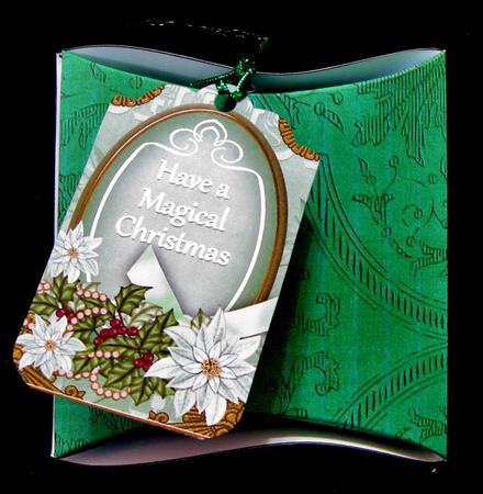 Pastel Mint Poinsettia Magical Christmas Tag Sheet by Suzi Cooper