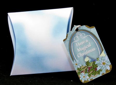 Pastel Teal Poinsettia Magical Christmas Tag Sheet by Suzi Cooper