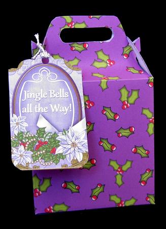 Lilac Poinsettia Jingle Bells Sentiment Tag Sheet by Suzi Cooper