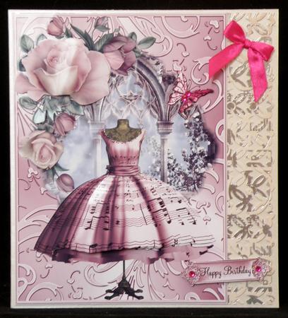 Vintage Dusky Pink Music Dress Topper by Suzi Cooper