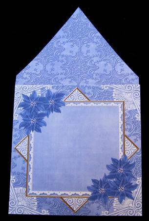 Blue Poinsettia 6inch Diamond Envelope Mini Kit by Suzi Cooper