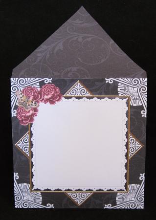 Dpink & Black Rose 6inch Diamond Envelope Mini Kit by Suzi Cooper