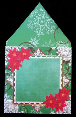 Green & Red Poinsettia 6inch Diamond Envelope Mini Kit by Suzi Cooper